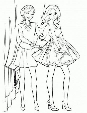 Barbie Coloring Page Door - Coloring Pages For All Ages
