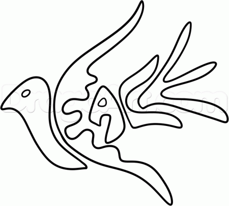 How to Draw a Peace Dove, Step by Step, Birds, Animals, FREE ...