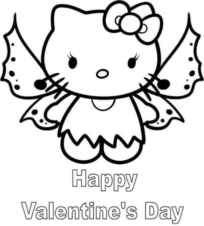 Hello Kitty Valentine Coloring Page ~ tryard.us
