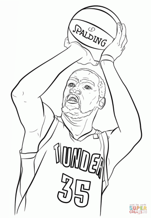 Kevin Durant coloring page | Free Printable Coloring Pages