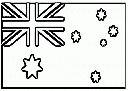 Australia Flag Coloring Page : Preschool Australian Flag Coloring ...