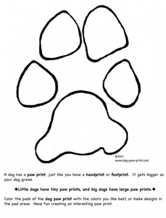 Dog Paw Coloring Page - Coloring Pages for Kids and for Adults