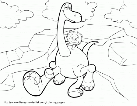 Arlo + Spot - The Good Dinosaur Arlo + Spot Coloring Page Sheet ...