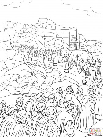 Joshua Capture of Jericho coloring page | Free Printable Coloring ...