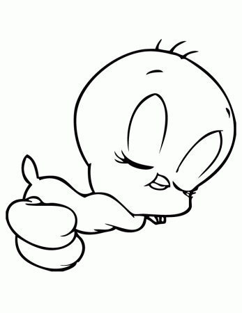 Tweety Cartoon Easy Girl Coloring Pages | Cartoon Coloring pages ...