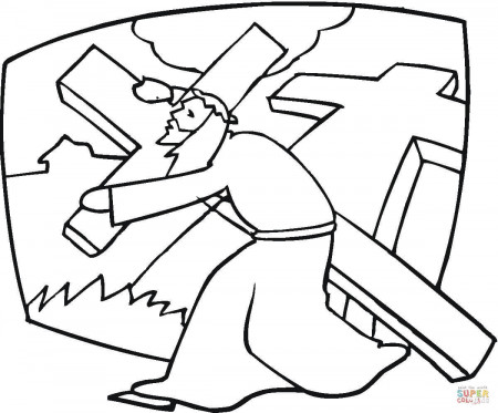 Jesus Stations of the Cross coloring pages | Free Coloring Pages