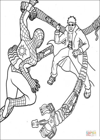 Dr Octopus Coloring Page
