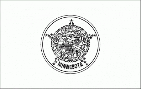 Minnesota State Flag Coloring Page