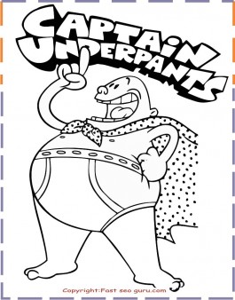captain underpants coloring pages - Free Kids Coloring Pages Printable