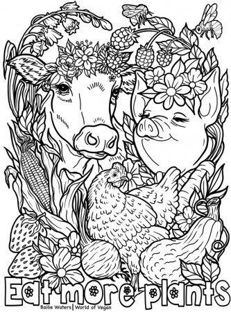 Printable Vegan Coloring Page—A Mindfulness Activity for Kids!