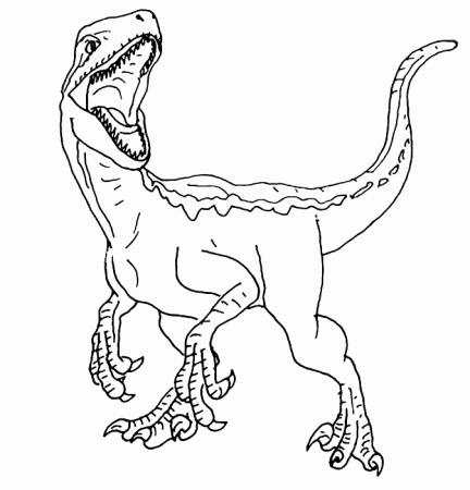 Blue - Jurassic World Coloring Page | Dinosaur coloring pages, Dinosaur  coloring, Coloring pages