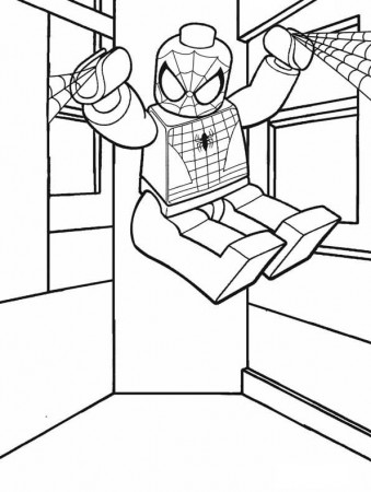 Action Lego Spiderman Coloring Page - Free Printable Coloring Pages for Kids