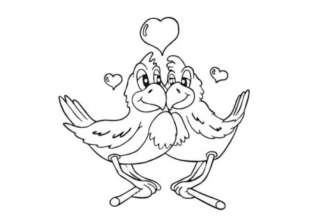 Love birds coloring pages – Coloring pages