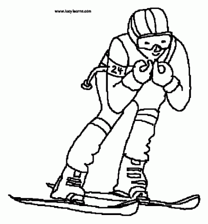 skiing coloring pages | Skiing Coloring Pages | Coloring pages, Free clip  art, Free clipart images