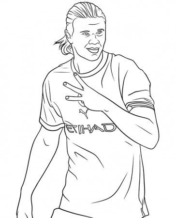 Happy Erling Haaland Coloring Page Printable Coloring Page For Kids ...