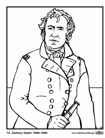 US Presidents Zachary Taylor | Coloring Pages 24
