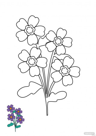 Free Watercolor Floral Coloring Page - JPG | Template.net