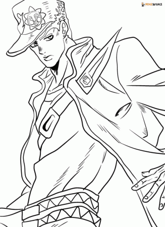 Kujo Jotaro - JoJo's Bizarre Adventure Coloring Pages - JoJo's Bizarre  Adventure Coloring Pages - Coloring Pages For Kids And Adults