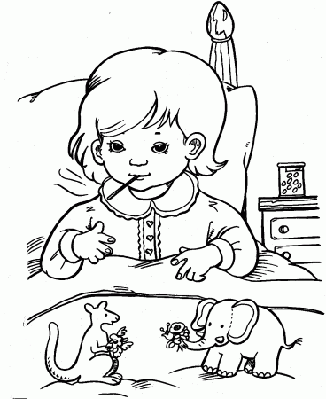 Sick Child Coloring Page - Coloring Page