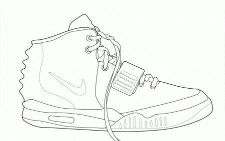 shoes: Yeezy Shoes Coloring Pages