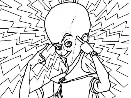 Megamind 1 Coloring Page - Free Printable Coloring Pages for Kids