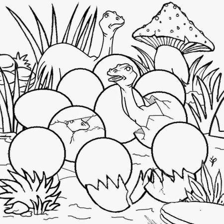 dinosaur eggs coloring page - Clip Art Library