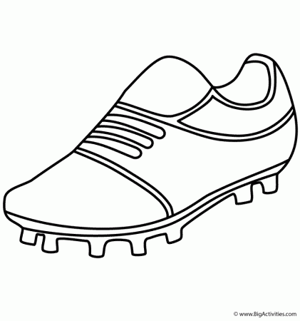 Soccer Shoe - Coloring Page (Sports)