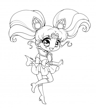 Sailor chibi moon coloring page by YamPuff • YamPuff's Stuff