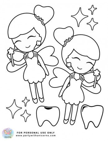 Tooth Fairy Coloring Pages - Free Download