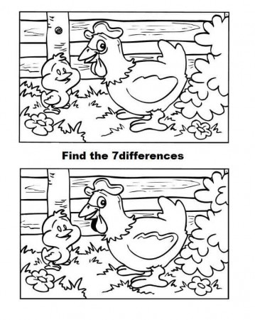Spot the difference for kids coloring pages | Math for kids ...