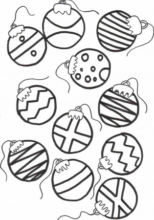 Little Girl With Ornaments For Christmas Coloring Page | Christmas ...