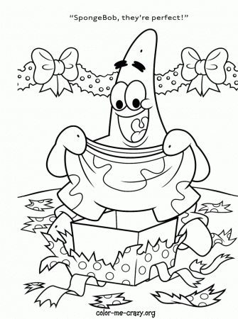 Free Spongebob Christmas Coloring Pages Printables - Coloring