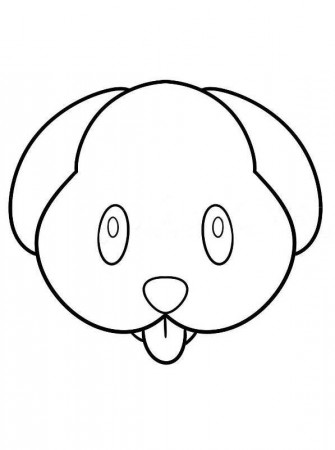 Kids-n-fun.com | Coloring page Emoji Movie dog face