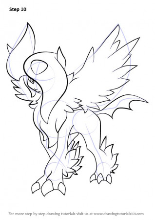 Learn How to Draw Mega Absol from Pokemon (Pokemon) Step by Step : Drawing  Tutorials | Horse coloring pages, Pokemon coloring pages, Drawings