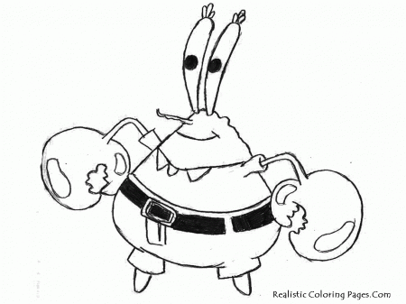 spongebob mr krabs coloring pages - Clip Art Library
