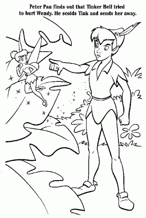 Tinkerbell and Peter Pan Coloring Pages | Coloring