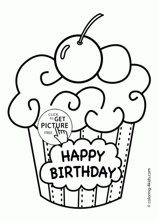 21 Free Pictures for: Birthday Coloring Pages. Temoon.us