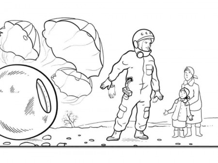 Gagarin coloring pages