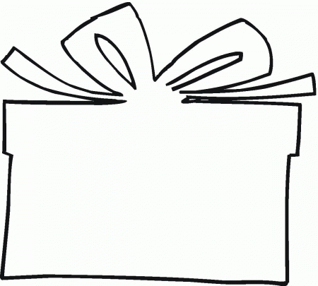Christmas Present Box Coloring Page - High Quality Coloring Pages