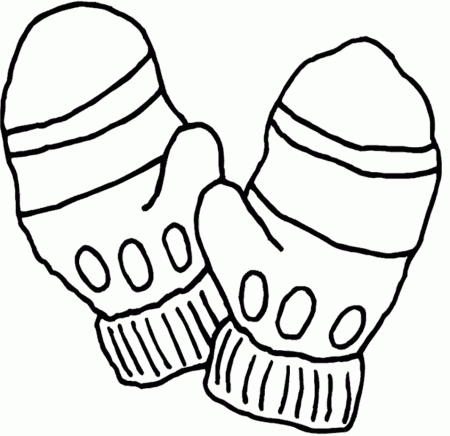 Mitten Coloring Page For Winter | Winter Coloring pages of ...