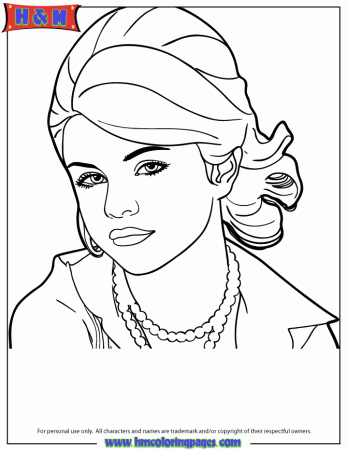 Of Selena Gomez - Coloring Pages for Kids and for Adults