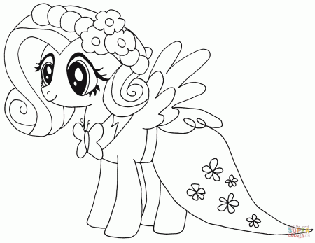 My Little Pony Fluttershy coloring page | Free Printable Coloring ...