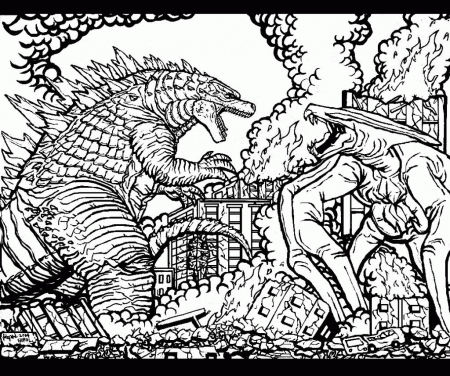 Godzilla - Coloring Pages for Kids and for Adults