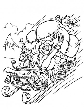 HOW THE GRINCH STOLE CHRISTMAS coloring pages - The Grinch and his ...