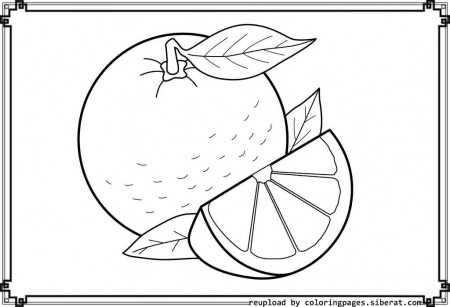 Cartoon Orange Coloring Page - Coloring Pages For All Ages