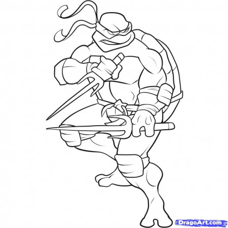Ninja Turtles Raphael - Coloring Pages for Kids and for Adults