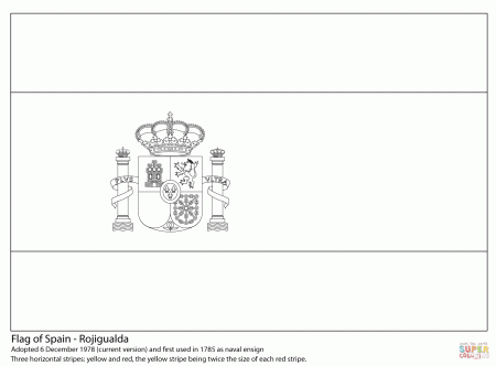 Spanish Flag Coloring Page