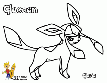 Glaceon Pokemon coloring page