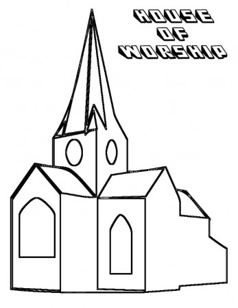 Church House Of Worship Coloring Pages : Best Place to Color