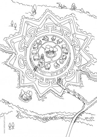 Castle Coloring Pages for People in Home Quarantine